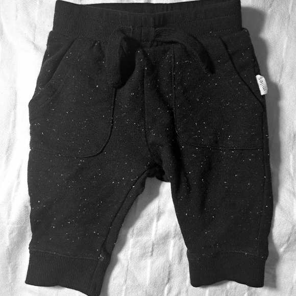MILES Jogger Baby Boy 3 months - Black and white speckled sweatpant for baby boy - Picture 4 of 6